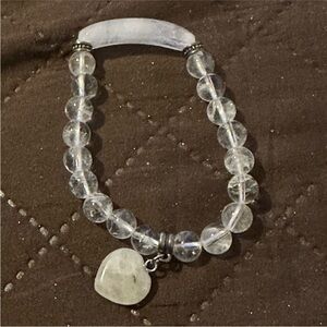 Clear quartz crystal‎ bracelet